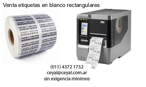 Venta etiquetas en blanco rectangulares