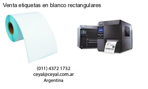 Venta etiquetas en blanco rectangulares