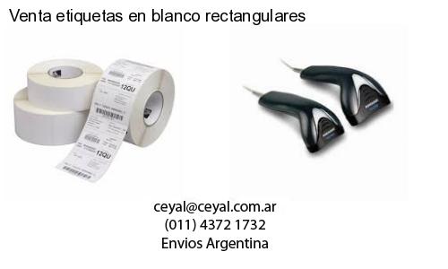 Venta etiquetas en blanco rectangulares