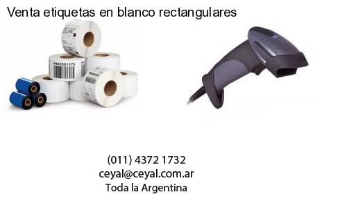Venta etiquetas en blanco rectangulares