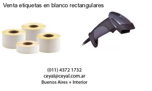 Venta etiquetas en blanco rectangulares