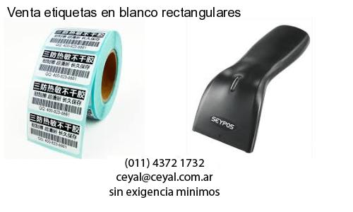 Venta etiquetas en blanco rectangulares