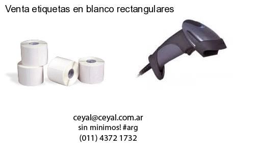 Venta etiquetas en blanco rectangulares