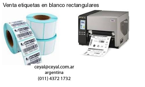 Venta etiquetas en blanco rectangulares