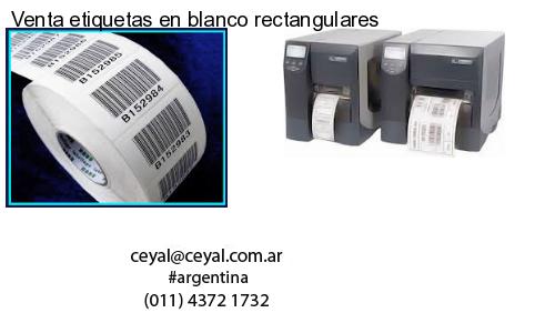 Venta etiquetas en blanco rectangulares