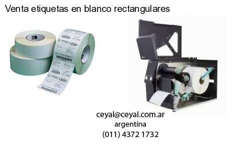 Venta etiquetas en blanco rectangulares
