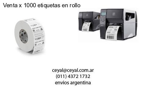 Venta x 1000 etiquetas en rollo