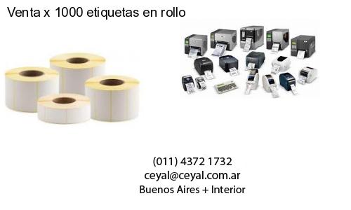 Venta x 1000 etiquetas en rollo