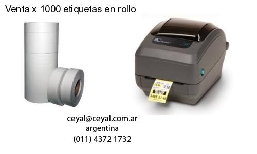 Venta x 1000 etiquetas en rollo