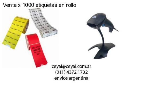 Venta x 1000 etiquetas en rollo