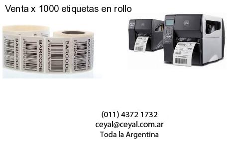 Venta x 1000 etiquetas en rollo