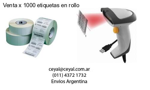Venta x 1000 etiquetas en rollo