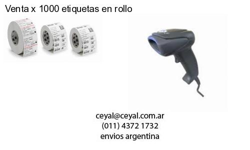 Venta x 1000 etiquetas en rollo