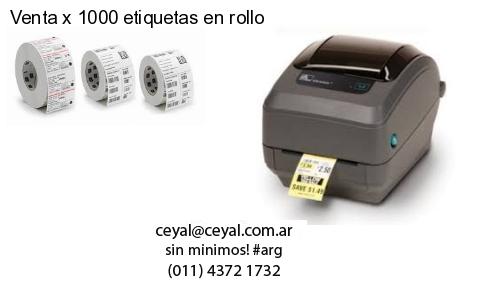 Venta x 1000 etiquetas en rollo