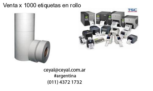 Venta x 1000 etiquetas en rollo