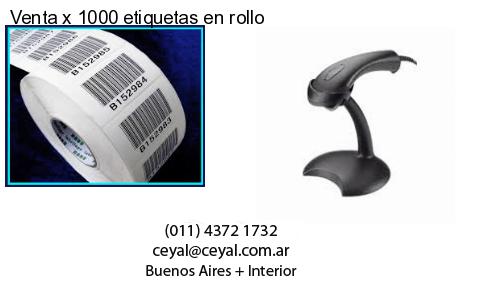 Venta x 1000 etiquetas en rollo
