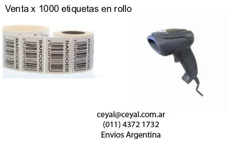 Venta x 1000 etiquetas en rollo