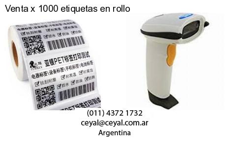 Venta x 1000 etiquetas en rollo