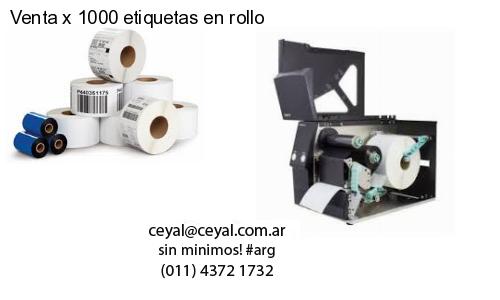 Venta x 1000 etiquetas en rollo