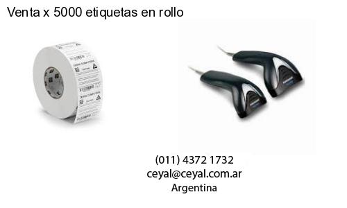 Venta x 5000 etiquetas en rollo