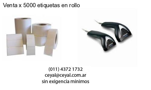 Venta x 5000 etiquetas en rollo