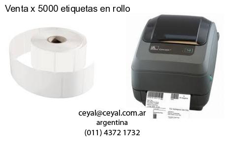 Venta x 5000 etiquetas en rollo