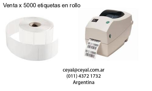 Venta x 5000 etiquetas en rollo