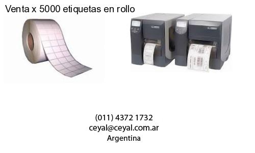 Venta x 5000 etiquetas en rollo