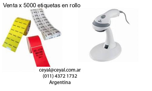Venta x 5000 etiquetas en rollo