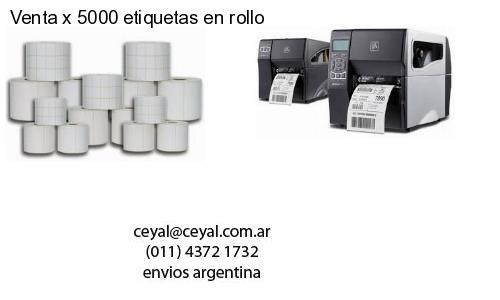 Venta x 5000 etiquetas en rollo