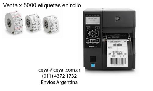 Venta x 5000 etiquetas en rollo