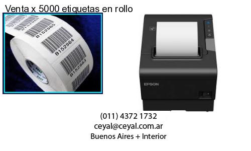 Venta x 5000 etiquetas en rollo