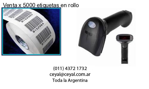 Venta x 5000 etiquetas en rollo