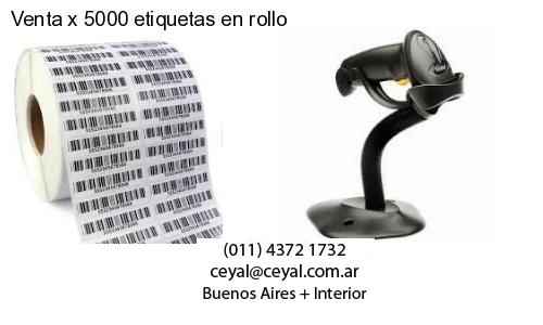 Venta x 5000 etiquetas en rollo