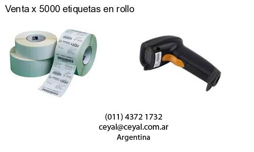 Venta x 5000 etiquetas en rollo