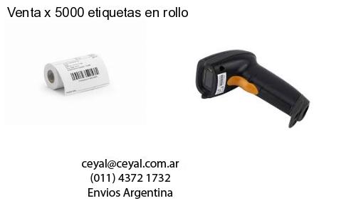Venta x 5000 etiquetas en rollo