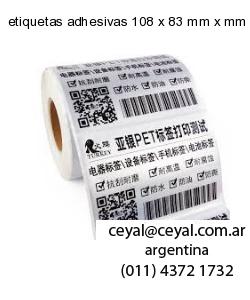 etiquetas adhesivas 108 x 83 mm x mm