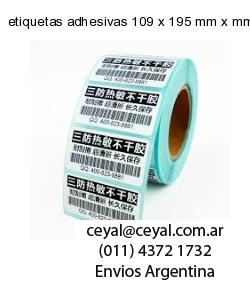 etiquetas adhesivas 109 x 195 mm x mm
