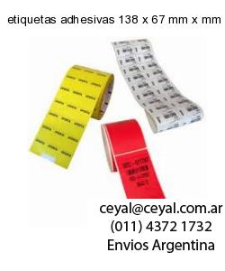 etiquetas adhesivas 138 x 67 mm x mm