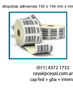 etiquetas adhesivas 193 x 194 mm x mm