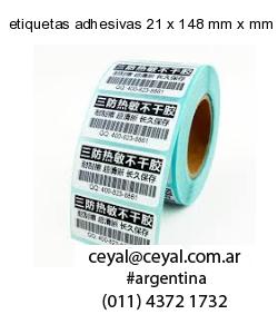 etiquetas adhesivas 21 x 148 mm x mm