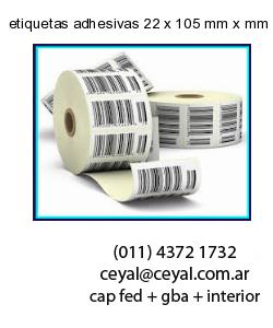 etiquetas adhesivas 22 x 105 mm x mm