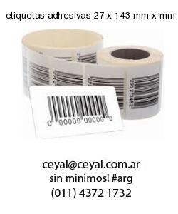 etiquetas adhesivas 27 x 143 mm x mm