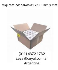 etiquetas adhesivas 31 x 136 mm x mm