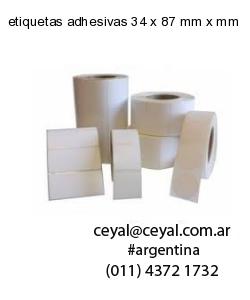 etiquetas adhesivas 34 x 87 mm x mm