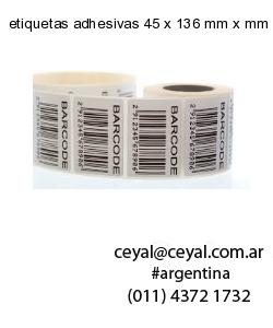 etiquetas adhesivas 45 x 136 mm x mm