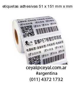 etiquetas adhesivas 51 x 151 mm x mm