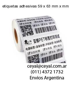 etiquetas adhesivas 59 x 63 mm x mm