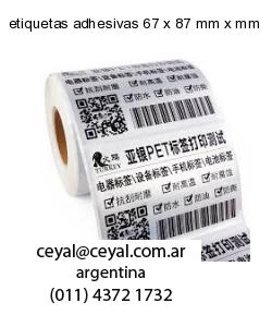 etiquetas adhesivas 67 x 87 mm x mm