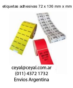etiquetas adhesivas 72 x 136 mm x mm
